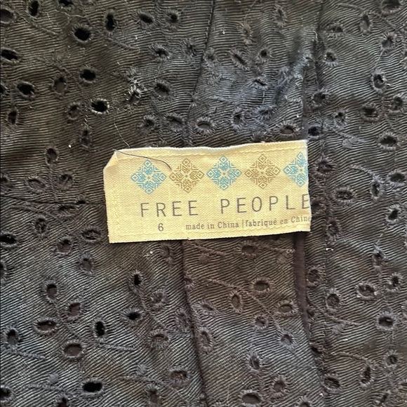 Free People Black Eyelet Skirt 6 - Picture 3 of 7